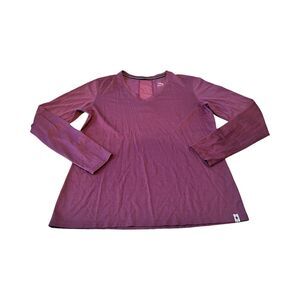 Smartwool Womans Purple Long Sleeve Merino Wool 150 Baselayer Top Size Large